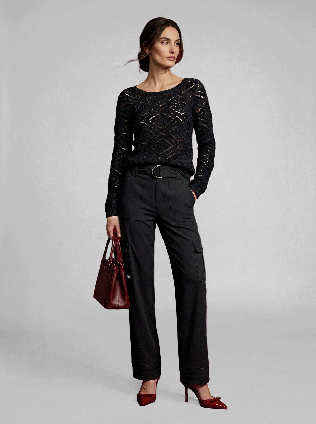 HAZEL - Pull en tricot esprit crochet