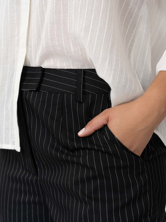 TOMMY - Pantalon large à rayure