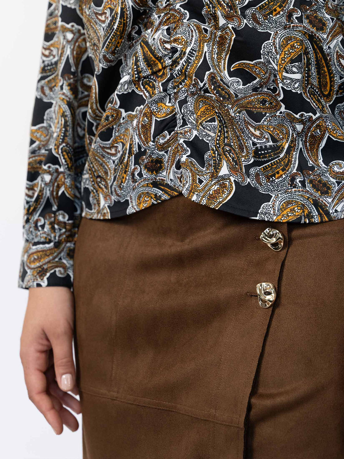 TWIGGY - Jupe-Short en suédine effet portefeuille