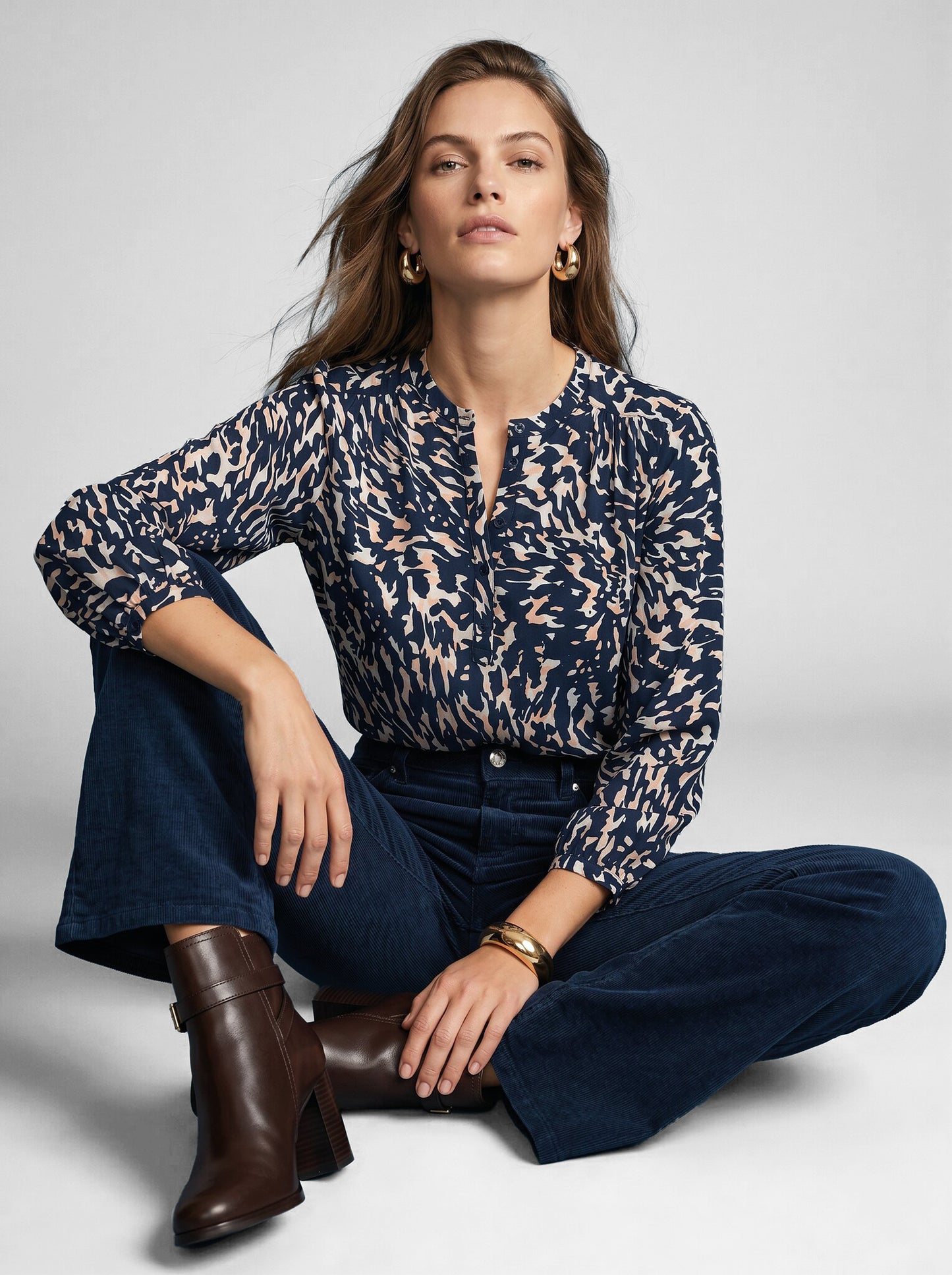 LIPA - Blouse en voile à motif graphique