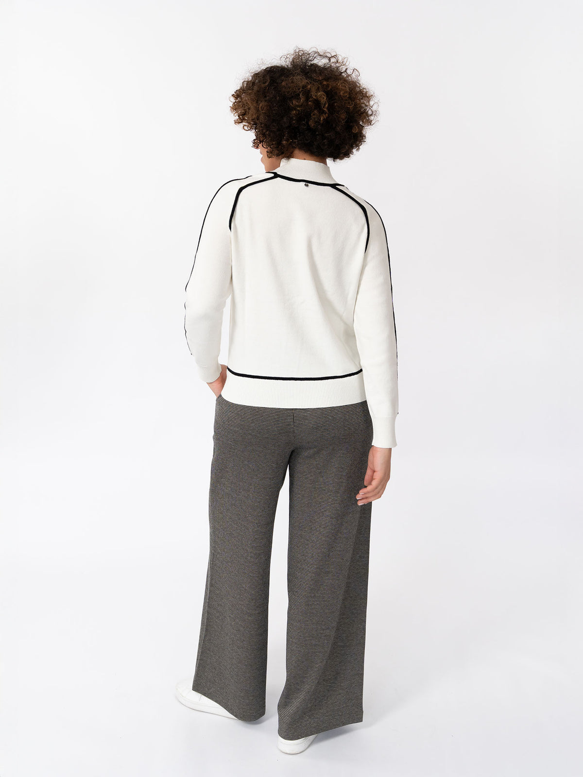 ELIO - Pull graphique en maille fine