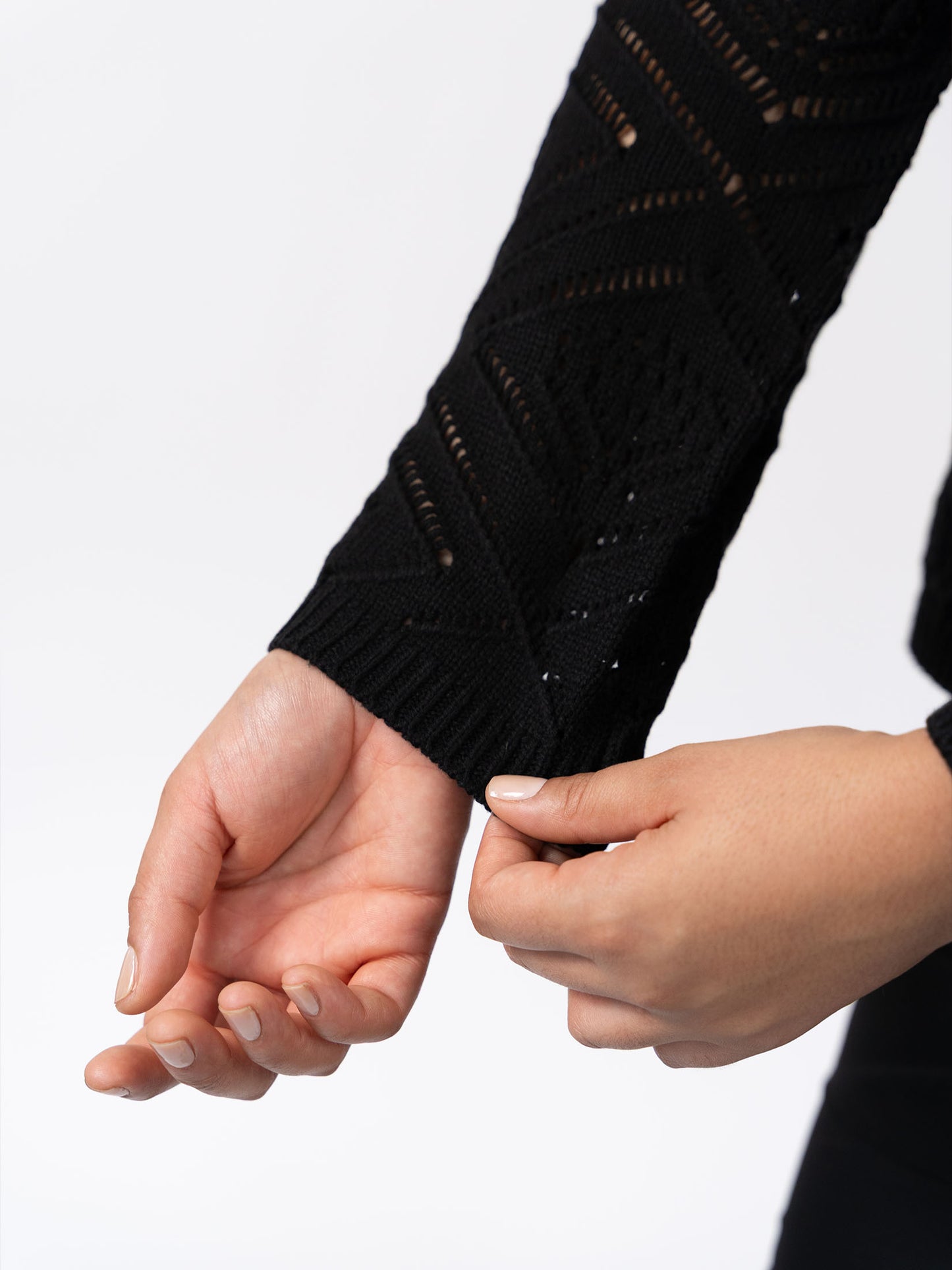 HAZEL - Pull en tricot esprit crochet