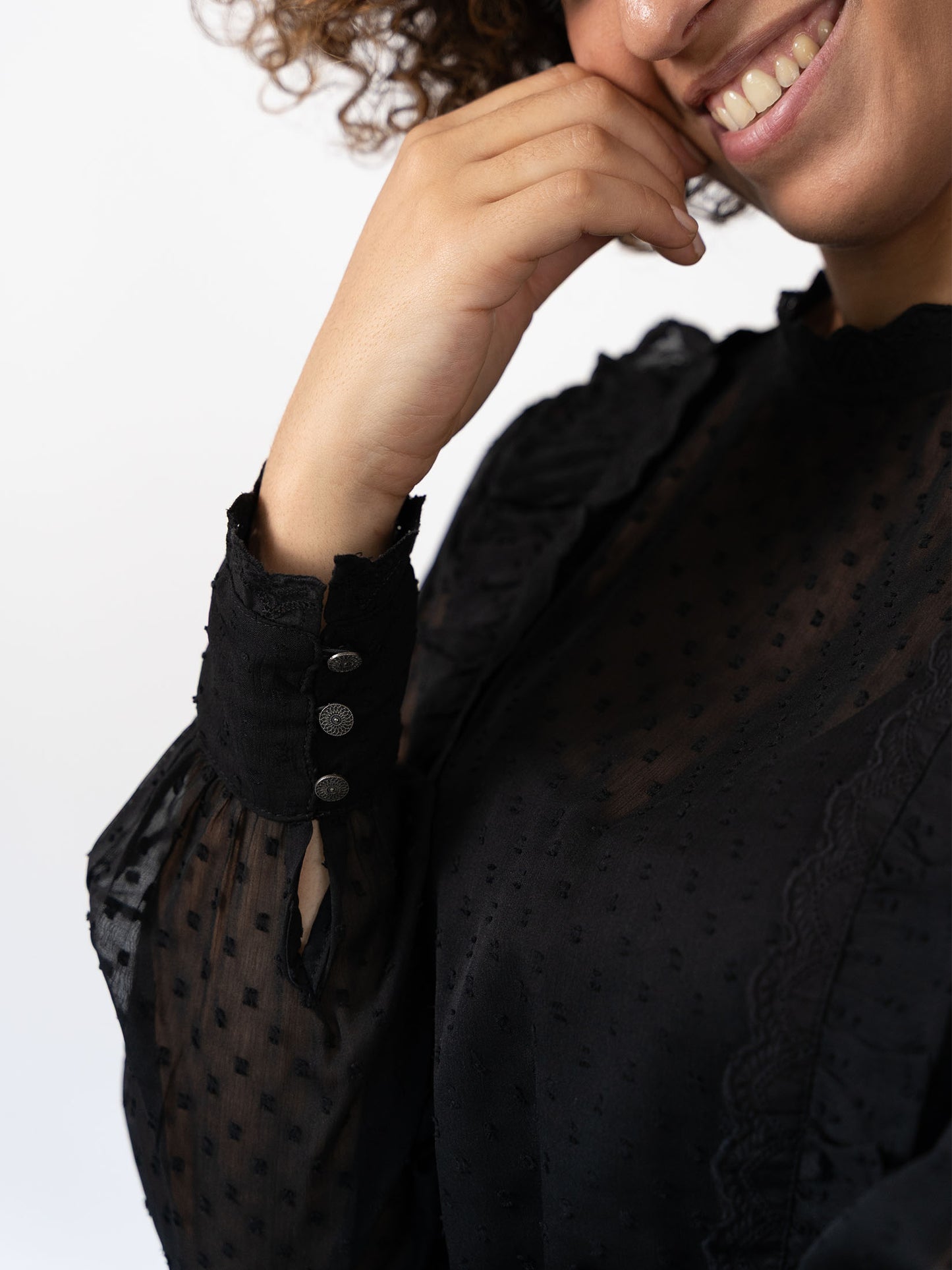 LUNEL - Blouse manche longue en voile