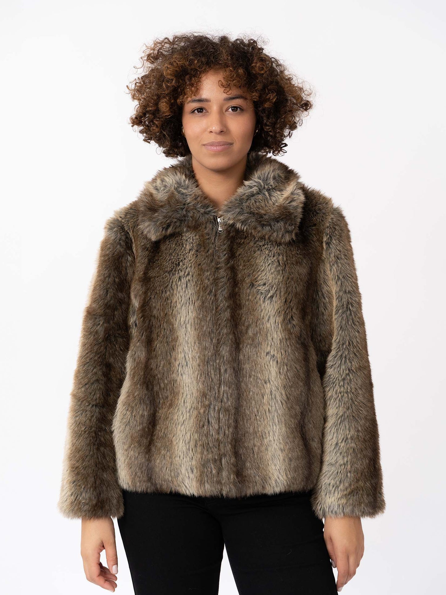 POEBE - Blouson en fausse fourrure